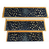 Animal Print Navy Stair Treads 36"x9", Sold Individually