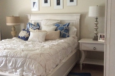 Beach style bedroom photo in Other