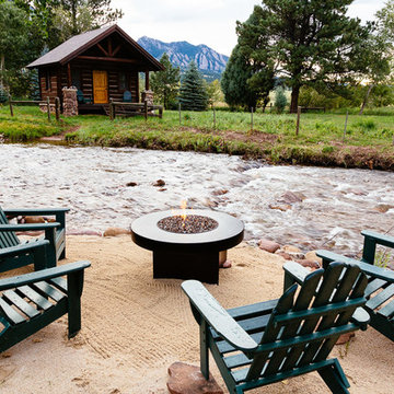 Gas Fire Table with Outdoor Furniture