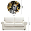 Beautiful Woman Printed Wall Art Unframed Free Floating Tempered Glass