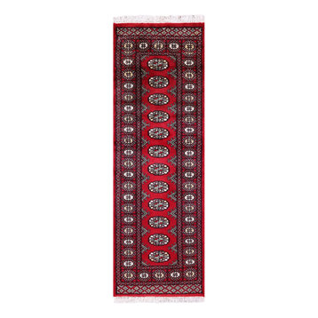 2' 0" X 5' 9" Runner Silky Bokhara Hand-Knotted Rug - Q13830