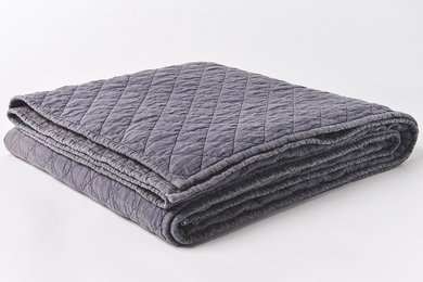Beachwood Linen Quilts - Slate Grey