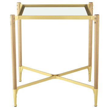 Pixney Square Accent Table - Champagne
