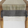 Flowing Fringe Table Runner, Natural With Slate