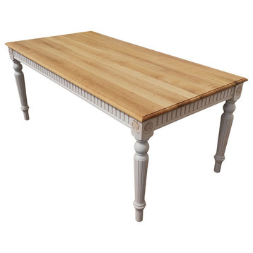 BADI Solid Wood Dining Table, Rectangular
