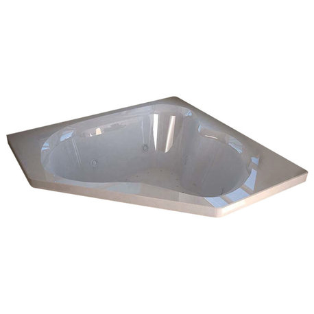 Venzi Grand Tour Tovila 60 x 60 Corner Air & Whirlpool Jetted Bathtub