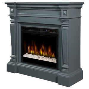 Black Freestanding Electric Stove Style Fireplace Space Heater