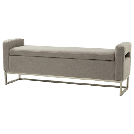 Nina Storage Bench, Gray