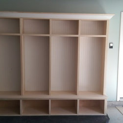 Custom Maple Mudroom Bench - Danbury, CT - Hall Trees
