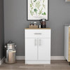 Pantry Cabinet  Netal,Kitchen -White / Light Oak