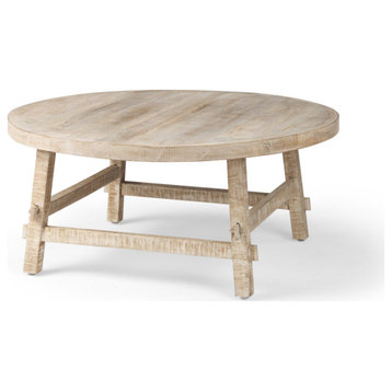Rosie Round Blonde Solid Wood Coffee Table