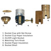 Royal Designs, Inc. On/Off Turn Knob Lamp Socket, Antique Brass, Set of 4