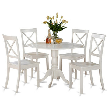 5-Piece Small Kitchen Table Set, Small Table and 4 Dinette Chairs