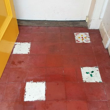 Restoring an Old Quarry Tiled Porch Floor in Edinburgh West End