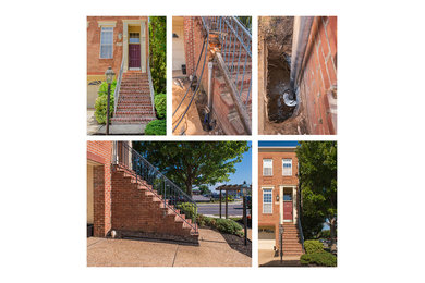 Sinking Steps and Sidewalk