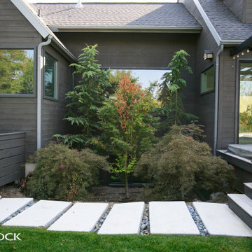 Pavers And Deck For Modern Backyard