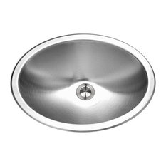50 Most Por Stainless Steel Bathroom Sinks For 2018 Houzz Houzer Ch 1800 1 Opus Undermount Stainless Steel Oval Bowl Lavatory Sink