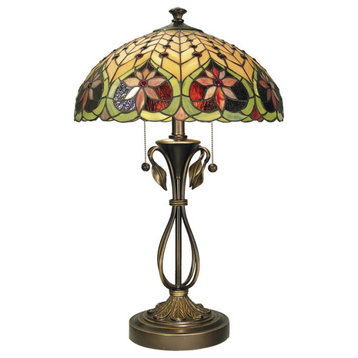 Dale Tiffany Leilani Table Lamp, Antique Brass
