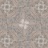 17 3/4"x17 3/4" Giralda Ceramic Floor and Wall Tile, Gris, Case of 7