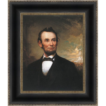 Abe Lincoln' Presidential Portrait Framed Fine Art Print, 21.75x25.75"