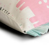 White Cotton 12"x16" Lumbar Pillow Cover Nursery, Kids,  Ruffles - Dino Play