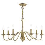 Livex Lighting - Traditional Chandelier, Antique Brass - With traditional beauty, the Windsor chandelier lends itself to being featured in any modern home. Featuring antique brass finish, this seven light chandelier evokes elegant character.
