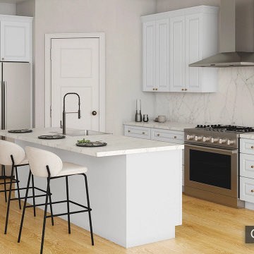 Newtown White - RTA Kitchen Cabinets