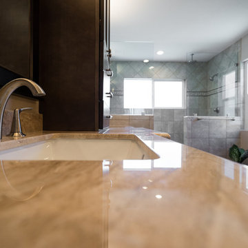 Master Bathroom Remodel with Tower Cabinets in Vanity