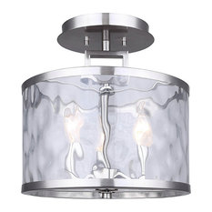 Canarm ISF677A03 Cala 3 Light 12"W Semi-Flush Drum Ceiling - Brushed Nickel
