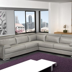 Gary Leather Sectional Sofa by Nicoletti - Products
