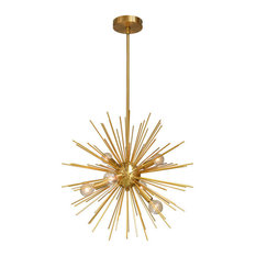 Galaxy 6-Light Pendant, Gold and Vintage Bronze Finish