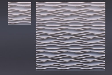 Гипсовые 3D панели Волна