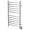 Radiant Large Hardwired Towel Warmer, Polished, Curved Bars