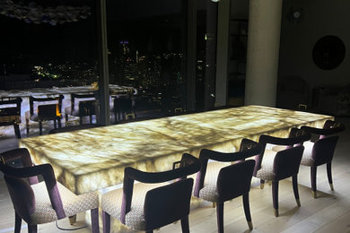 Example of a dining room design in Austin