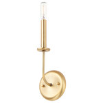 Maxim Lighting - Maxim Lighting Wesley 1-Light Wall Sconce, Satin Brass - Arms sweep upward from an adjustable collector to create a minimal yet stately design. Available in Black, Satin Brass, and Satin Nickel, this collection provides a transitional look for a variety of settings.