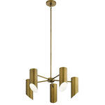 Kichler Lighting - Kichler Lighting 52160NBR Trentino - Five Light Meidum Chandelier - With Trentino, sleek metal cylinders are designedTrentino Five Light  Natural Brass *UL Approved: YES Energy Star Qualified: YES ADA Certified: n/a  *Number of Lights: Lamp: 5-*Wattage:75w A19 bulb(s) *Bulb Included:No *Bulb Type:A19 *Finish Type:Natural Brass
