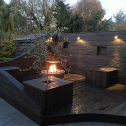 Hemi Fire Pit in a client's garden, UK - Fire Pits