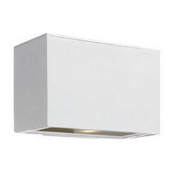 Hinkley - Atlantis Satin White Small Pocket Down Two-Light LED Outdoor Wall Light - Outdoor Wall Lights And Sconces