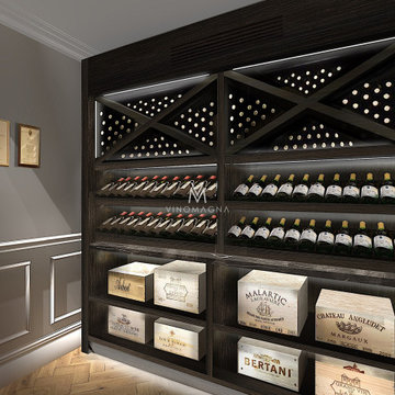 Small Wine Cellar With Freestanding Display
