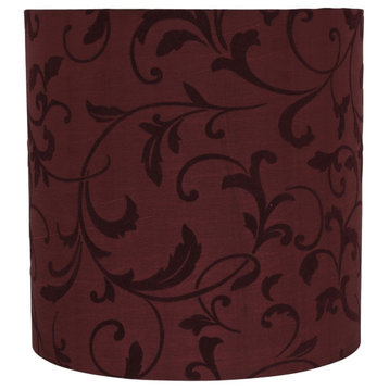 31311 Drum Shape Spider Lamp Shade, Red, 10" wide, 10"x10"x10"