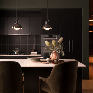 St. Cecilia Residences Kitchen with Allied Maker Pendants