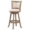 Boraam 24'' Melrose Counter Stool in Driftwood Wire-Brush and Ivory
