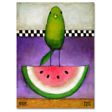 Daniel Patrick Kessler 'Watermelon Bird' Canvas Art, 47x35