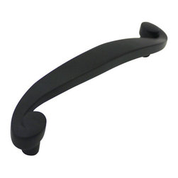 Cosmas - Cabinet Pull, 3-3/4" Hole Centers, Set of 25, Flat Black Swirl - Cabinet And Drawer Handle Pulls