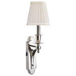 Hudson Valley Lighting - Beekman, One Light Fabric Shade Wall Sconce, Polished Nickel Finish - Shade Finish: Off White