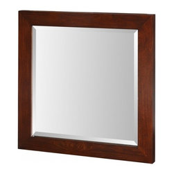 Xylem Essence Dark Walnut Bathroom Mirror - Bathroom Mirrors