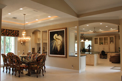 Elegant dining room photo in Miami