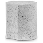 Meridian Furniture - Dimple Terrazzo Pattern Iron End Table, White, 1-Piece: 18"Wx18"Dx20"H - Beautify your room with this Dimple white end table. Crafted from white Terrazzo patterned iron metal, its modular shape allows you to connect as many as needed, offering versatility and style. With a contemporary nesting design, it adapts effortlessly to various spaces, whether used individually or in clusters. Perfect for adding both functionality and a modern aesthetic to your living area, this table promises to be a chic addition that enhances organization and visual appeal in any setting.