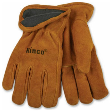 Kinco 50RL-XL Men's Lined Full Suede Cowhide Leather Glove, Extra Large