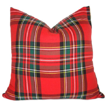 Jubilee Holiday Christmas Red Plaid Pillow